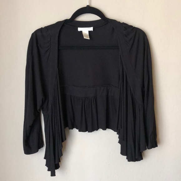 Kenar Tops - Cropped open swing cardigan
